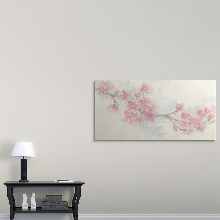 «Cherry Blossom II» par Chris Paschke, H 15 po x l 30 po x P 1,5 po, Toile