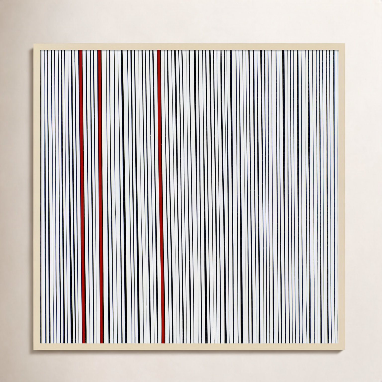 Mostly White Print by Alex Dunn, Brown, 41" H x 41" W x 1" D