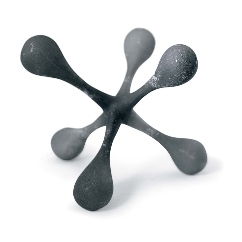 Modern Jack, 6" H x 8" W x 8" D, Polished Nickel