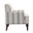 Iliana Upholstered Brown Stripe Cotton Blend Armchair with Solid Wood Legs and Nailhead Trim-2058864280