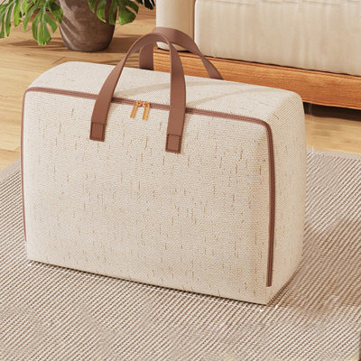  Clothes Storage Bags Large Packing Moving Bags, Heavy Duty Storage Bins Foldable Storage Containers for Clothing, Sweater, Comforter, Bedding, S