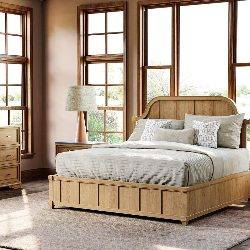 Table de chevet 2 tiroirs - Noix de cajou