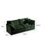Salon - chenille, 2 sièges, 4 coussins, structure en bois, tissu moderne 2 coussins doux, relaxant