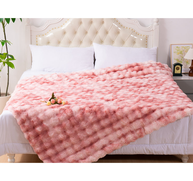 Cozy and Comfortable Faux Fur Blanket A soft, plush blanket perfect for sofas, featuring a fluffy, thick, and plush texture. Ideal for sofas, bedrooms, and living rooms.
