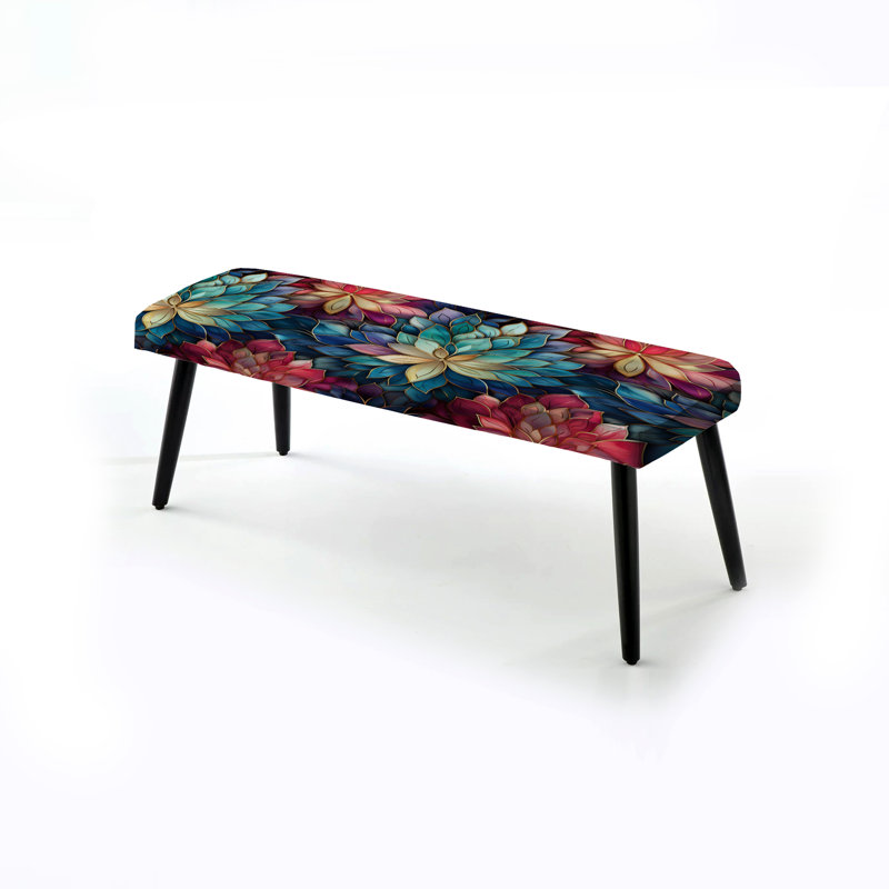 Banc marocain à motif floral bohème marocain