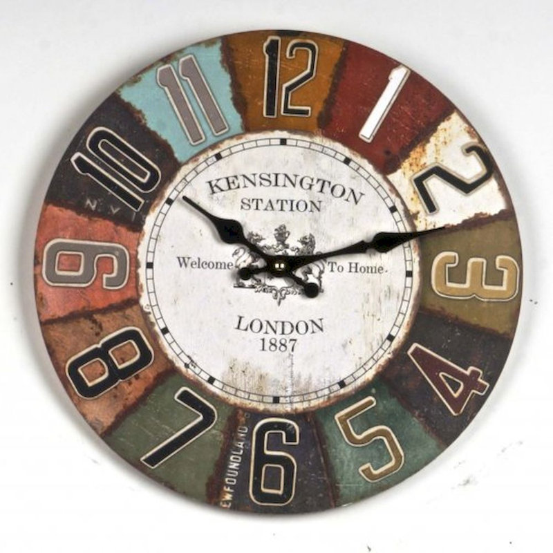 Horloge murale 13,5 "Daine Kensington Station London 1887