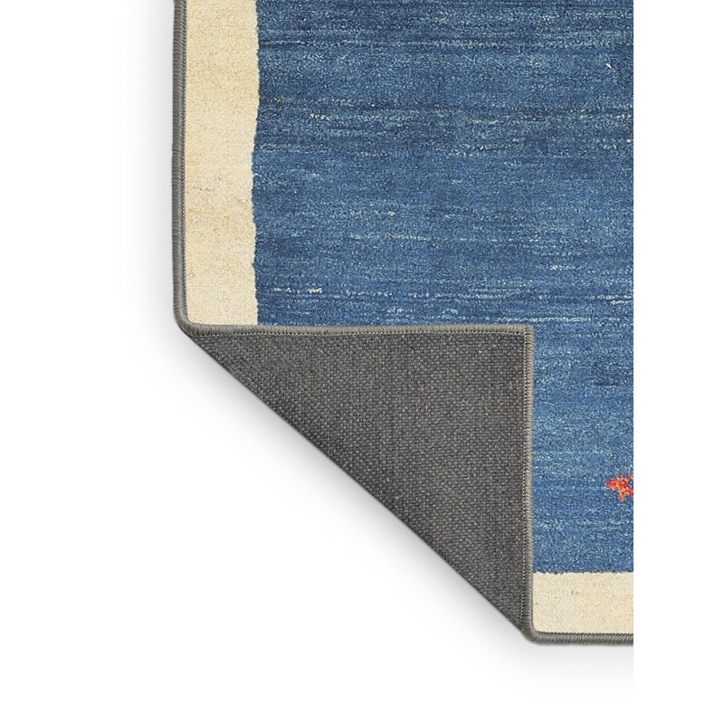 Tapis abstrait bleu ciel, Rectangle 5 pi x 8 pi