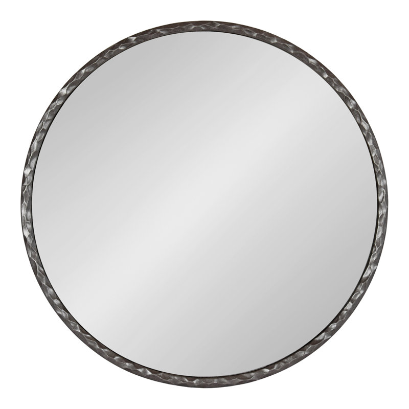 Round Textured Wall Mirror