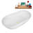 59" Streamline Freestanding Tub and Tray With Internal Drain-101686110