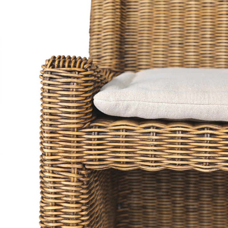 Senna Woven Dining Bench, 33" H x 49" W x 26.25" D