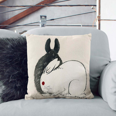 Rabbits Square Throw Cushion