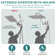 14 inches All-metal Dual Shower Head with Massage Mode Equipped