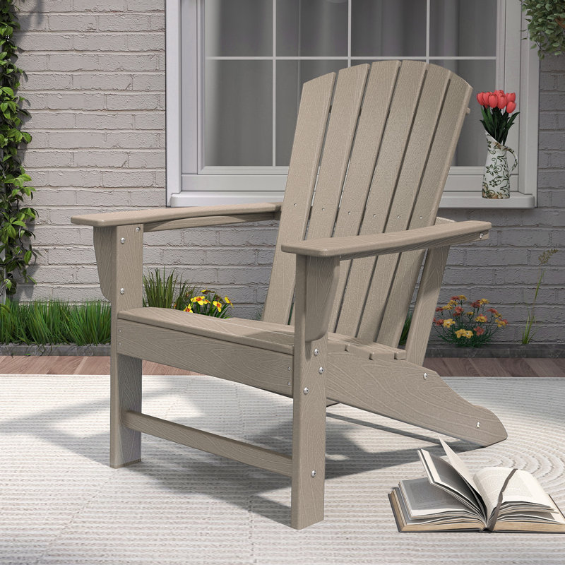 Chaise Adirondack pour l'extérieur Hdpe (ensemble de 6), Bois