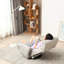 Chaise relaxante avec rembourrage et base rotative douce à position réglable