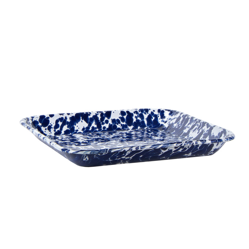 Cobalt Swirl Handmade Earthenware Platter