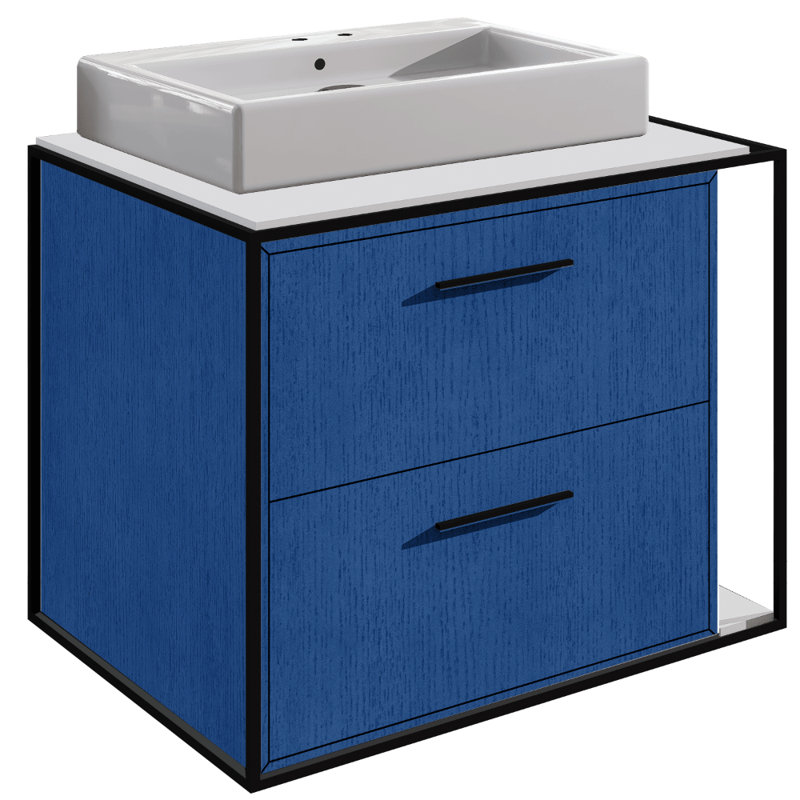 Aquagrande 18.5'' L Bathroom Sink, 2 Hole - 4" Centers