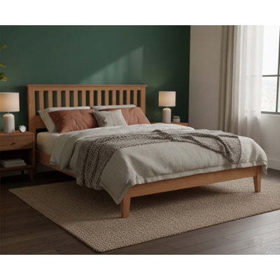 Malinda Mission Style Panel Bed With Built-In Slat System And No-Slip Mattress Support, Durable And Stylish For Any Bedroom