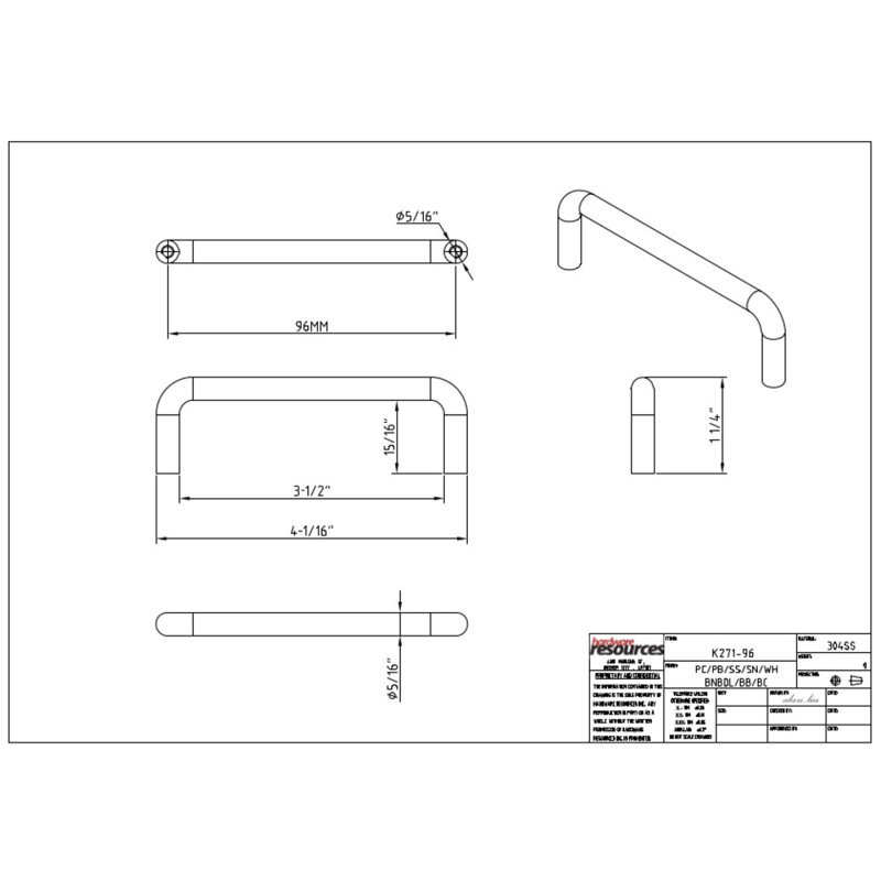 Torino 3 3/4" Center to Center Bar Pull