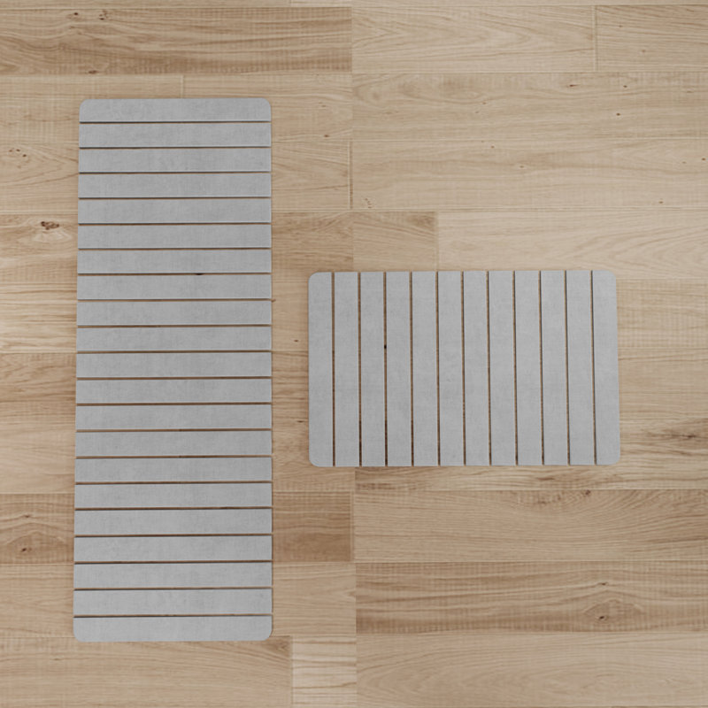 Ensemble de tapis de cuisine à séchage rapide Diatomite, Grey