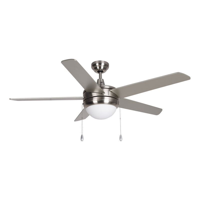 Ventilateur de plafond d'intérieur 5 pales Crowe, Nickel brossé