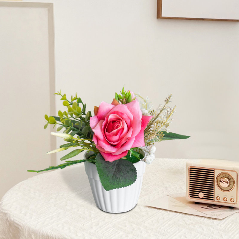 Les fausses fleurs artificielles kbndieu pour la décoration intérieure, Rose millennial