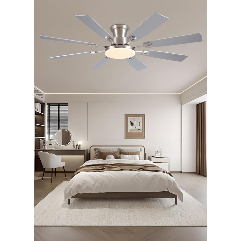 Ventilateur de plafond 60 pouces avec lumières, Nickel