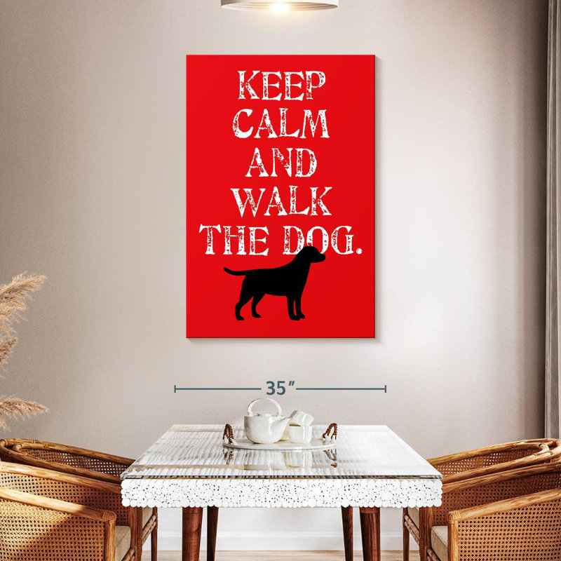 Tergel Keep Calm Labrador, H 48 po x l 32 po