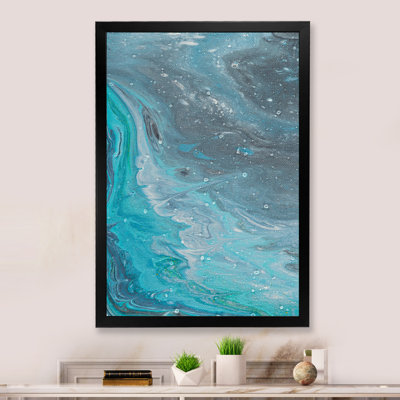 Shades Of Blue Abstract Brushes III - Art mural moderne et contemporain sur toile