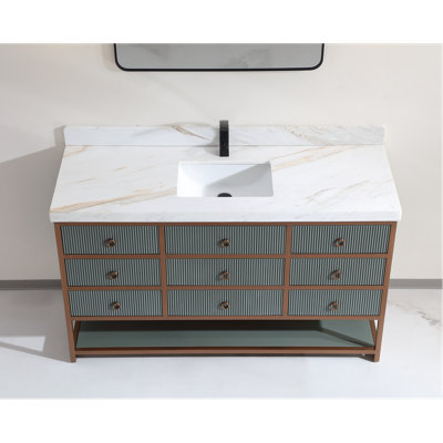60" Freestanding Standard Bathroom Vanity with Top