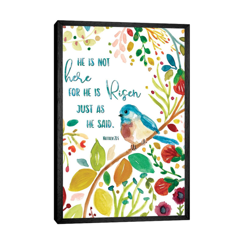 He Is Risen by Carol Robinson - Print on Canvas, 66.04 cm H x 45.72 cm W, Black Framed