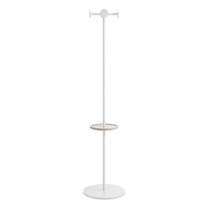 Portemanteau Amos, Blanc / bois de frêne blanchi