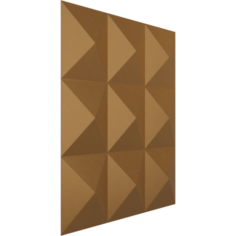 Panneau mural 3D décoratif Benson EnduraWall, L 19 5/8 po x H 19 5/8 po, Doré brillant