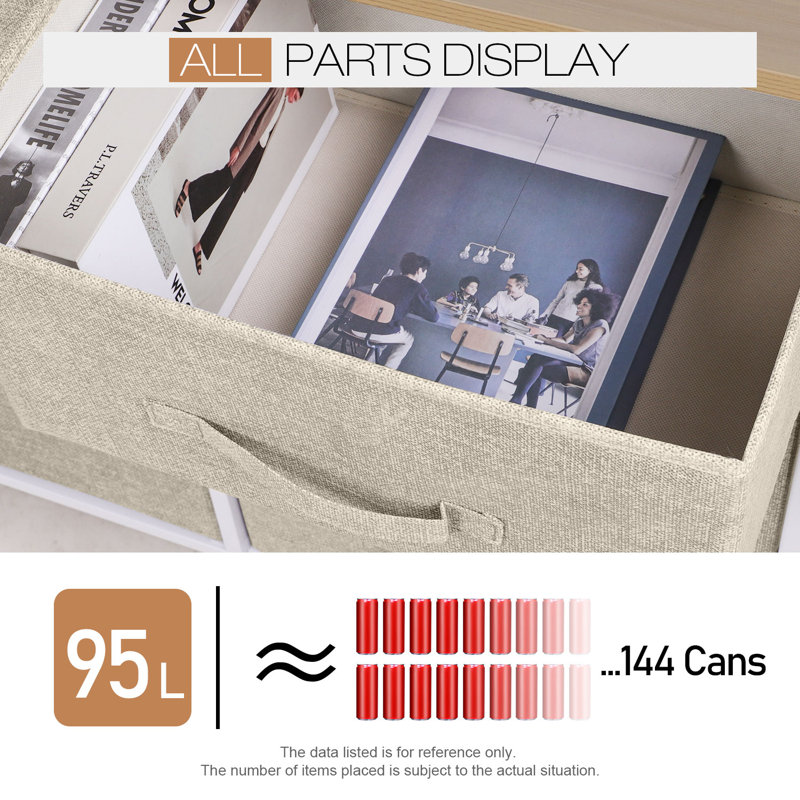 6 Drawer Storage Drawer, Beige