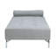 Canapé-lit en velours avec coussin Melange, gris