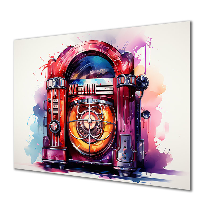 Rock N Roll Jukebox Fever I - Jukeboxes, art mural en métal MT134957, H 12 po x l 20 po x P 1 po