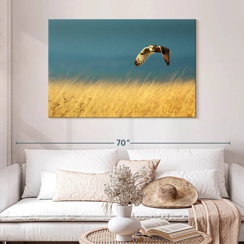 Owl In Flight, 32" H x 48" W