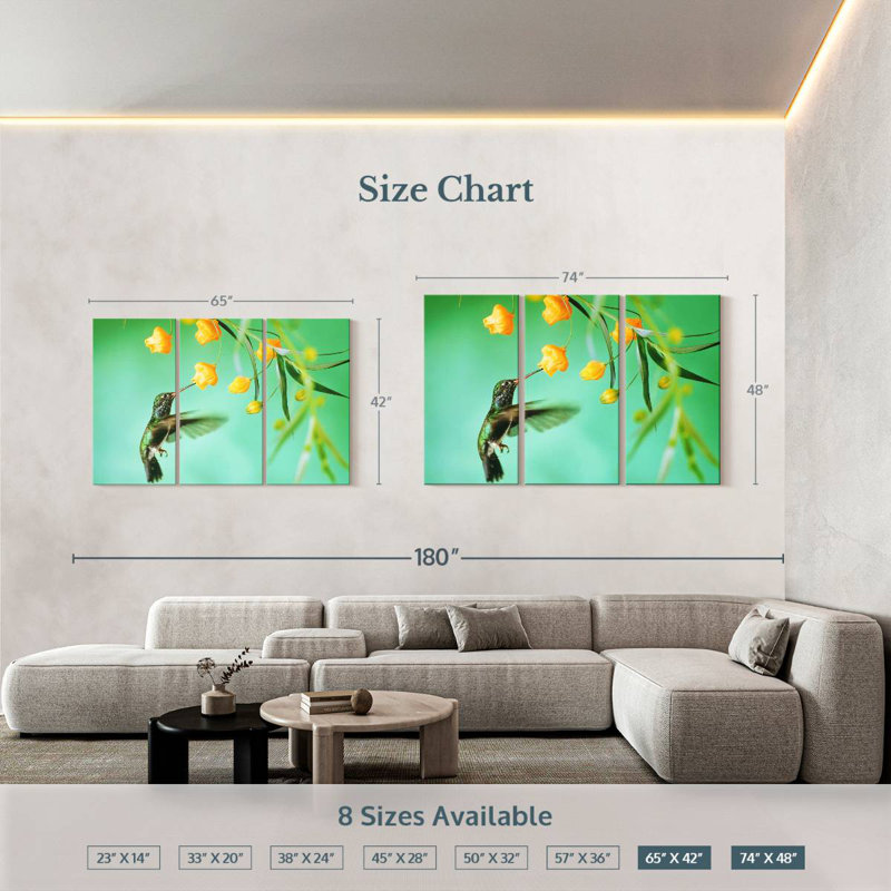 Brampt Thirsty Hummingbird, 42" H x 65" W