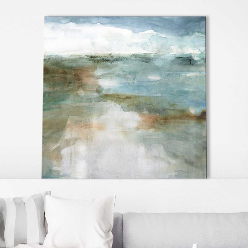 «Light's Echo II» par Carol Robinson - Peinture, L 18 po x H 18 po, Toile tendue
