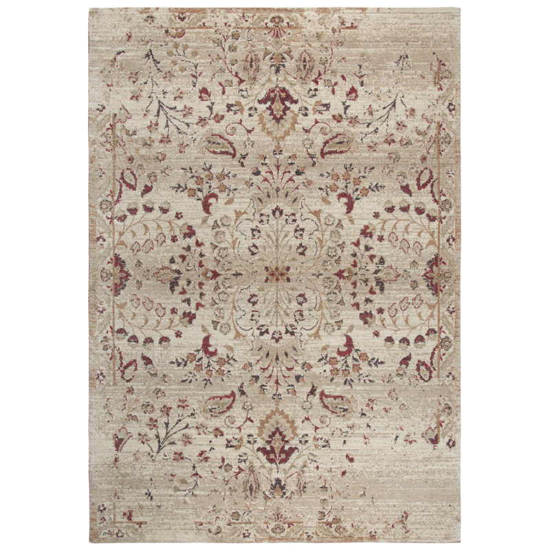 Tapis ivoire en laine Thora, 8 pi x 10 pi