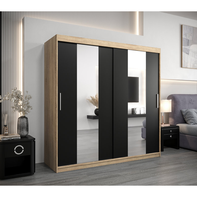 Ayaab 2 Door Manufactured Wood Wardrobe, Sonoma Oak