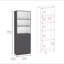 Home 2-Door Bookcase, Modern Storage Unit With Dual Doors And Multi-Tier Shelves