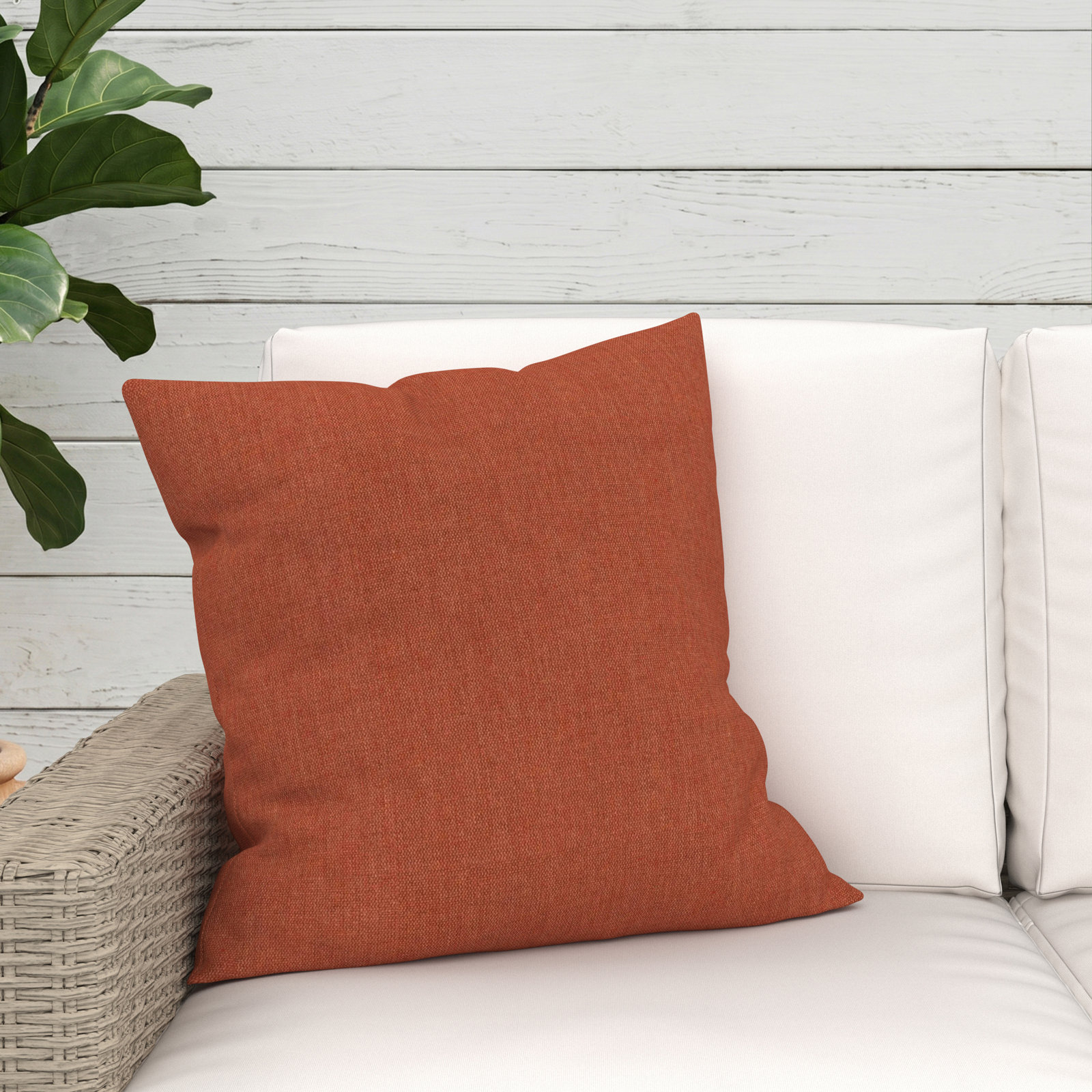 Gabi Indoor/Outdoor Throw Pillow, Square 20", Sunbrella® Play Adobe