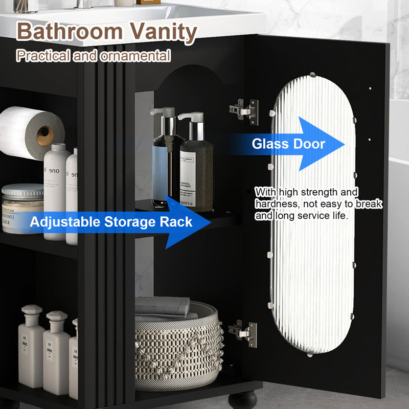 20'' W Single Vanity, Black
