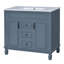 Meuble-lavabo de salle de bain avec lavabo supérieur, armoire de rangement moderne avec 2 portes à fermeture douce et 2 tiroirs-1280724352