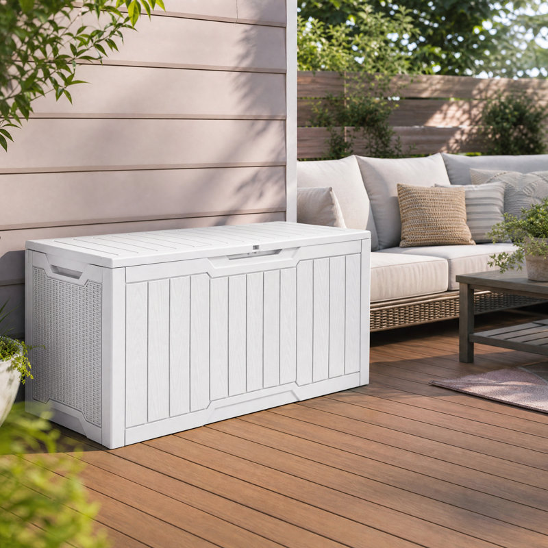 Boîte de rangement en résine Balconera, 100, White