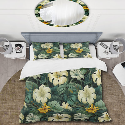 Monstera Elegance Tropical Pattern III Duvet Cover