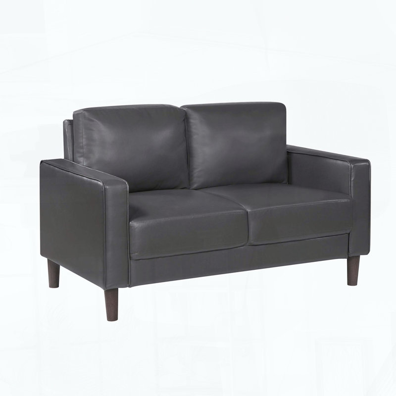 Causeuse en similicuir de style moderne avec accoudoirs