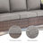 Tya Outdoor Wicker Rattan Patio Sofa With Cushions And Ottomans-767224932