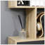 Bibliothèque en forme de S à 6 tablettes en bois avec un design unique pour le rangement moderne de la maison et du bureau