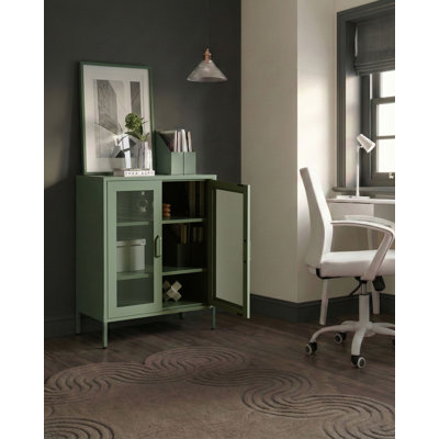 Steel 2 -Door Rectangle Accent Cabinet